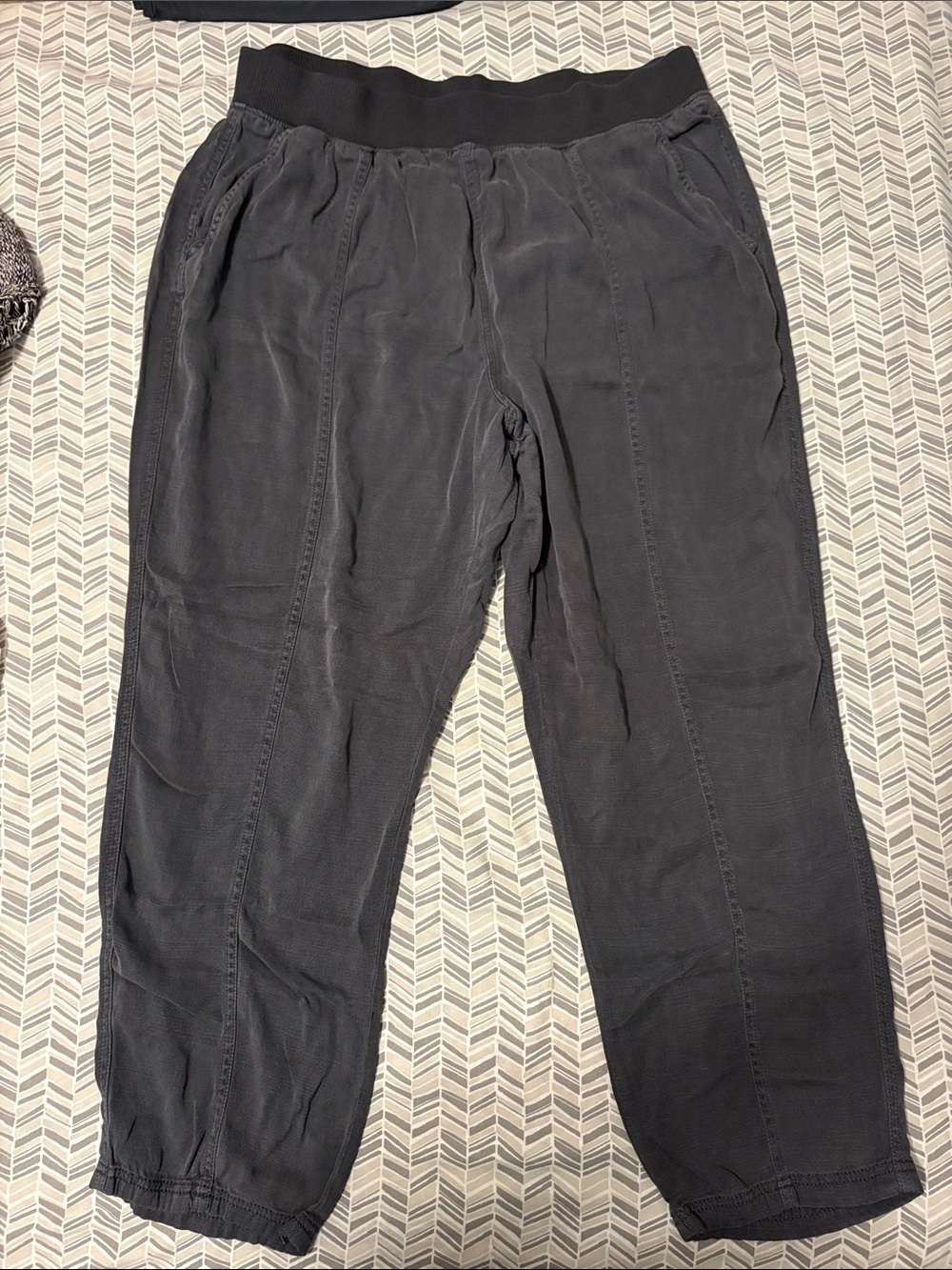 Sonoma Black Elastic-Waist Pants - Womens 0X